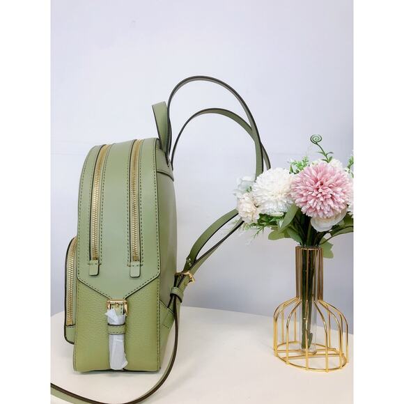 Michael Kors 35S2G8TB2L Jaycee Medium Pebbled Leather Backpack IN LIGHT SAGE - Picture 4 of 8